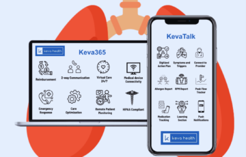 Keva's features displayed on a desktop and a phone